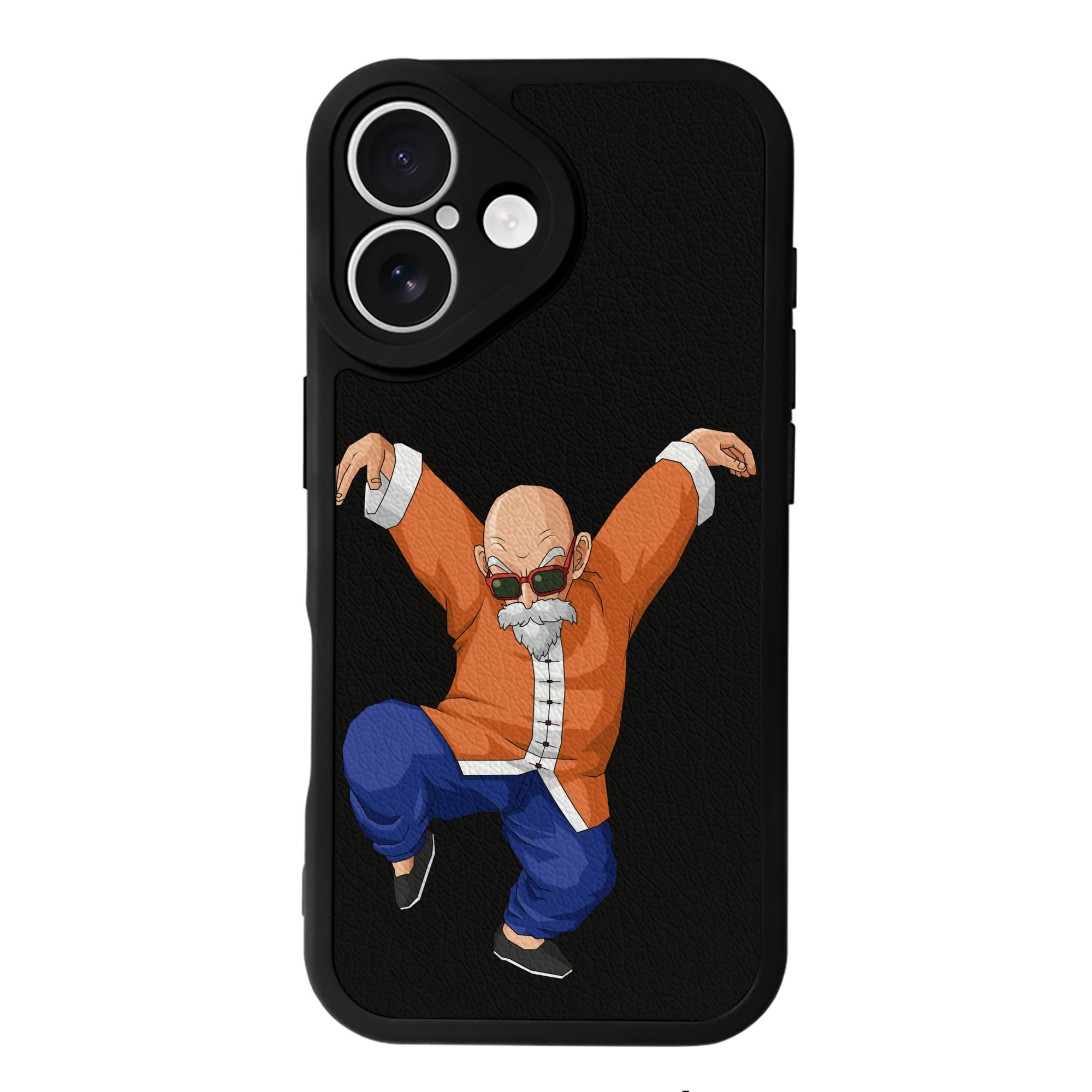 （画像用） ドラゴンボール 亀仙人（かめせんにん） DRAGON BALL Master Roshi Kame Sennin 【iPhone 16シリーズ対応】シリコンスマホケース（レザー調） 材質：シリコン